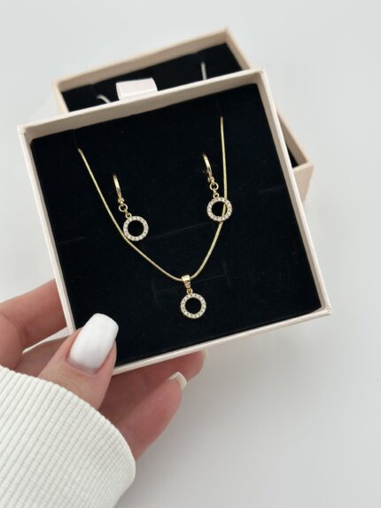 Комплект коло, сережка,підвіс та ланцюжок 45см